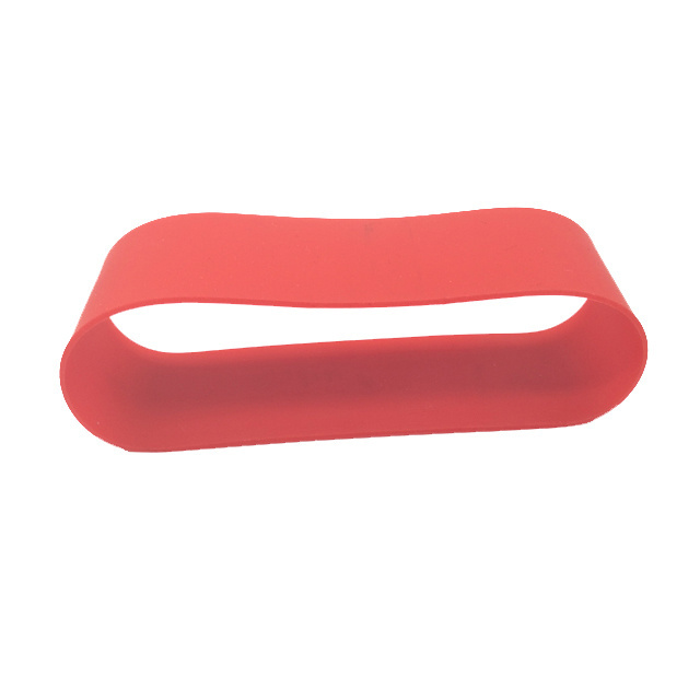 Custom colorful silicone band good elastic silicone rubber band