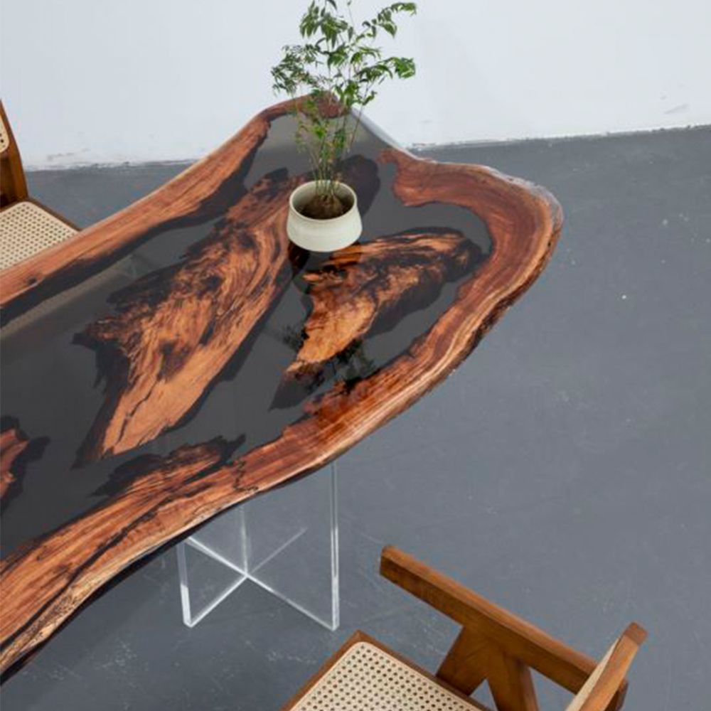 Morden Furniture Modern Wooden Slab Table Top Resin River Dining Table Wood Clear Epoxy Resin Table Top