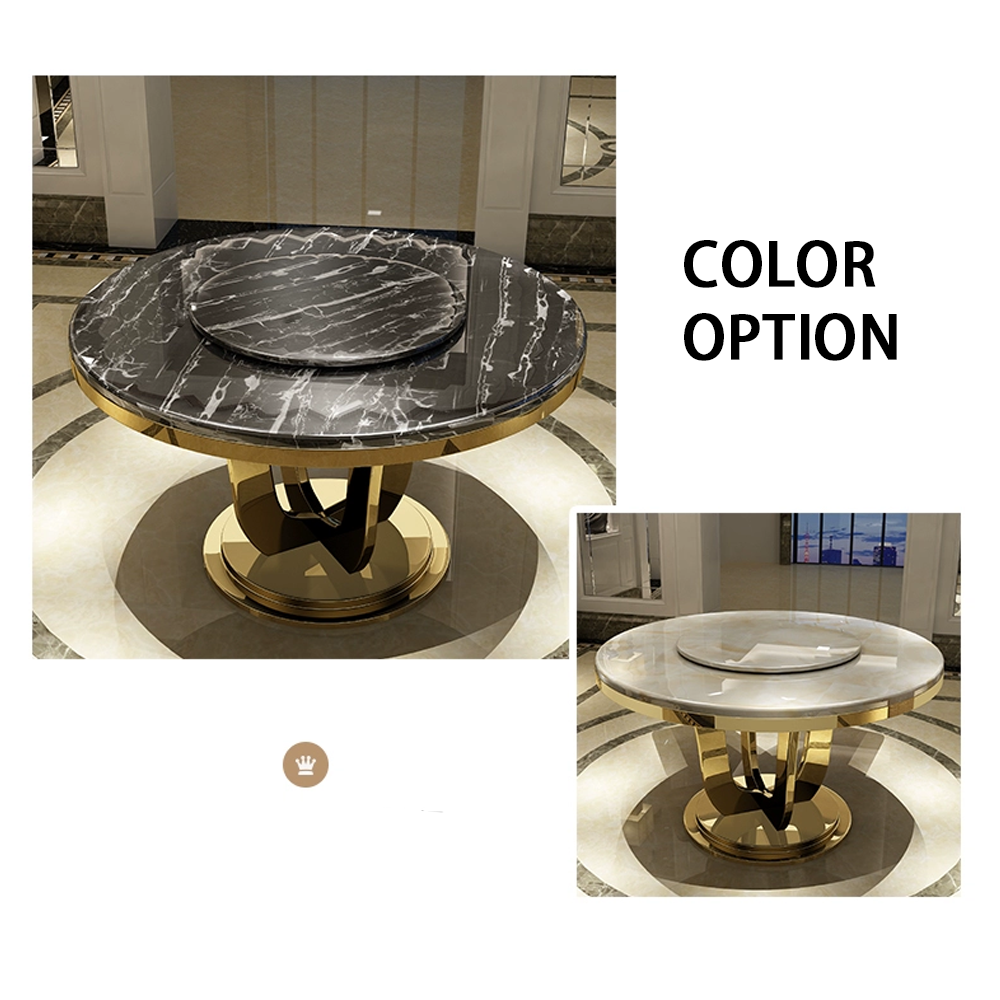 2023 Party Suitable Marble Top Or Glass Top Brass Gold Stainless Steel Dining Table With Chair Dining Room Furniture