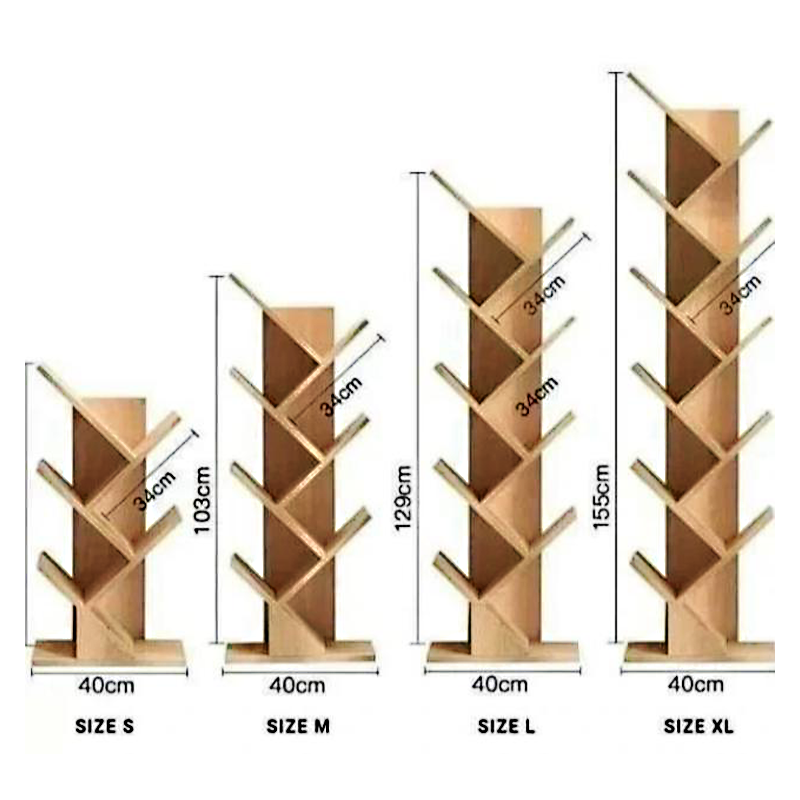 Custom Wood Freestanding Shelving Unit Wooden Bookcase Cube Display Book Shelf 6-Tier Bookshelf Living Room Furniture