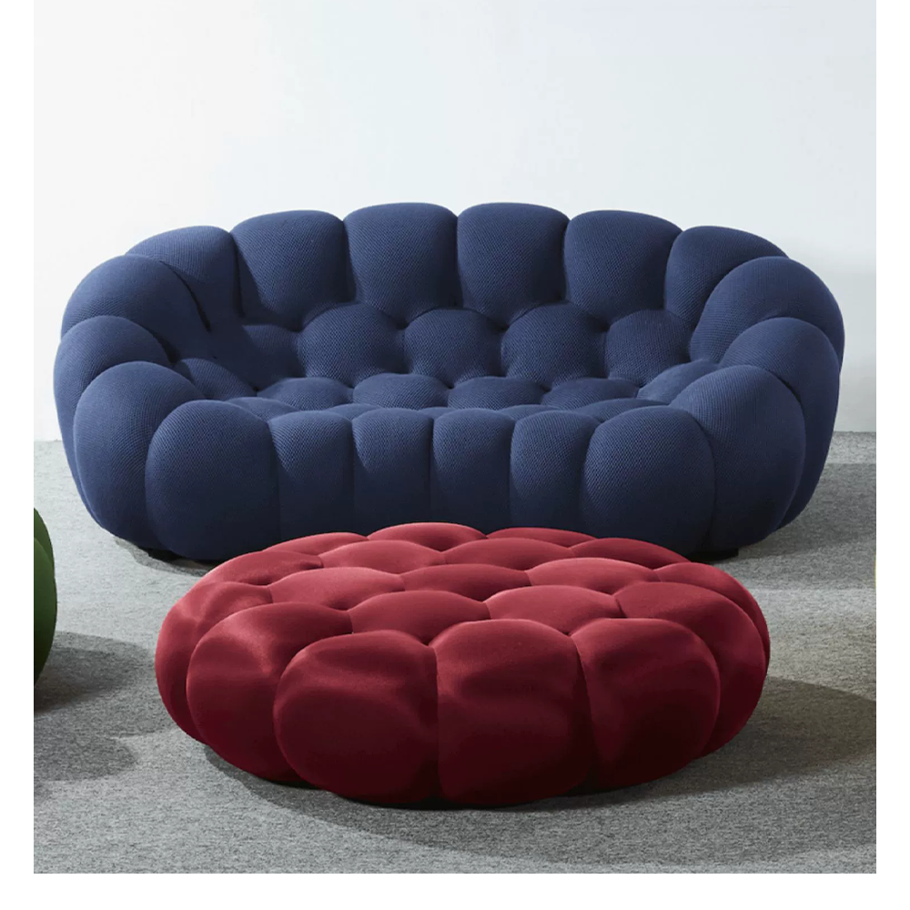 Luxury Modern Minimalist Football Creative Design Leisure Bubble Sofa Living Room Lazy Curved bubble three-seat sofas