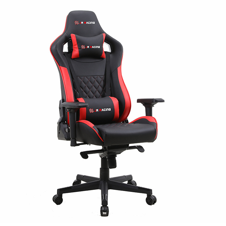 Classic Modern Revolving Computer Extreme Black Gaming Chair with Footrest Part