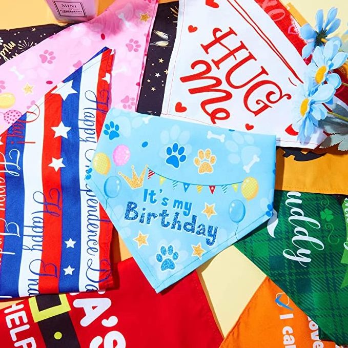 Wholesale custom all kinds of holiday style Easter Christmas pet dog bandana