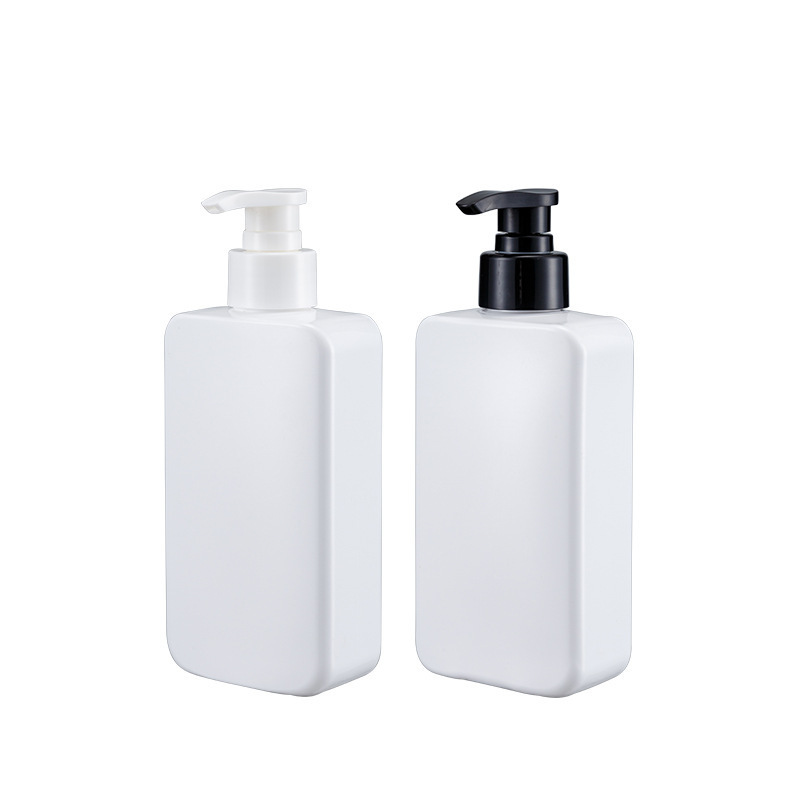 460ml creatively designed PET material pressing shampoo bottles shower gel hair conditioner set square plastic bottles