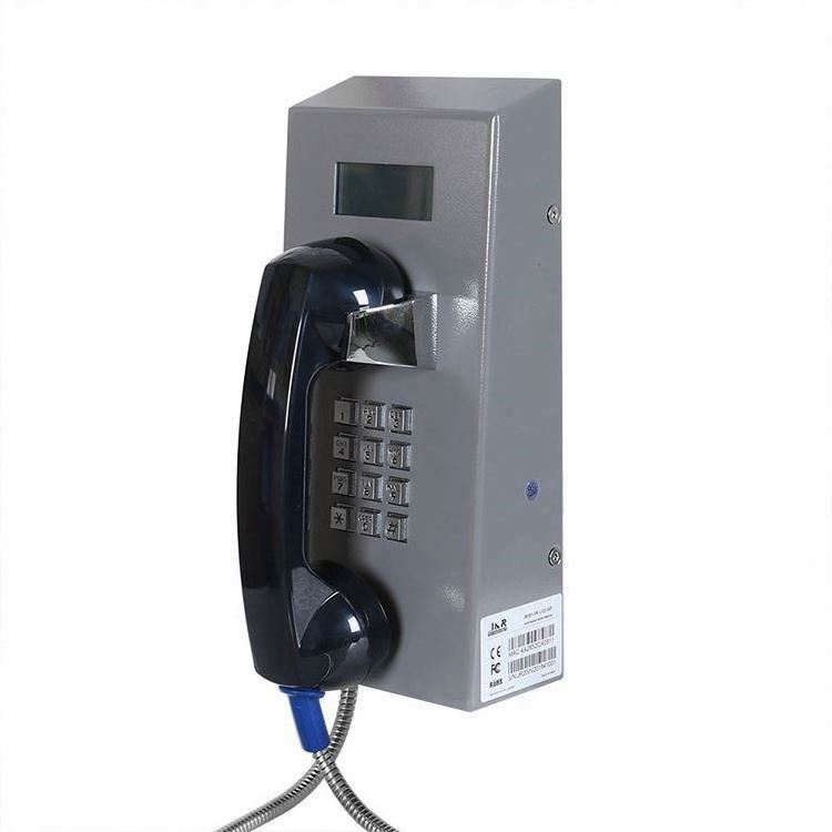 Cold Rolled Steel VoIP Telephone with Display for Correctional Facilities,  Impact Resistant  PoE Power Supply  Prison SIP Phone