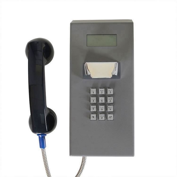 Cold Rolled Steel VoIP Telephone with Display for Correctional Facilities,  Impact Resistant  PoE Power Supply  Prison SIP Phone