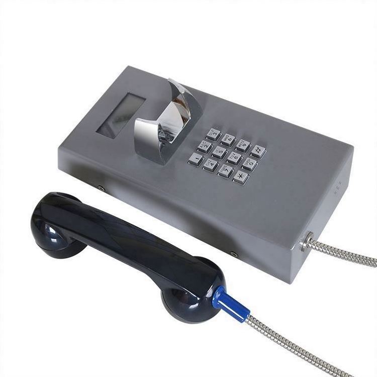 Cold Rolled Steel VoIP Telephone with Display for Correctional Facilities,  Impact Resistant  PoE Power Supply  Prison SIP Phone