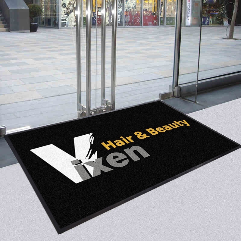 Custom design Logo Doormats Rubber Outdoor Mats Nylon Printed Personal Design Rug Logo Salon Floor Mat