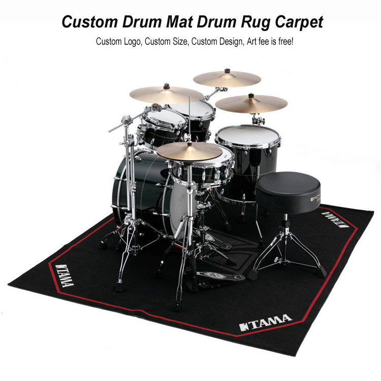 Custom drum set carpet drum rug mat