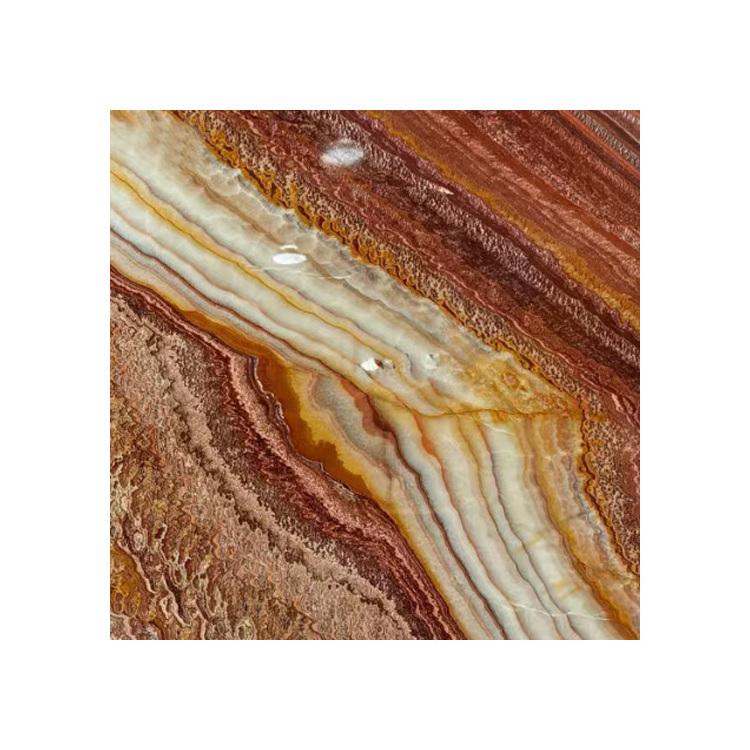 Crystal Pakistani Onyx Stone Tiles Marble Jade Slab Floor Tile with red green orange pink Gold Brown onyx slab