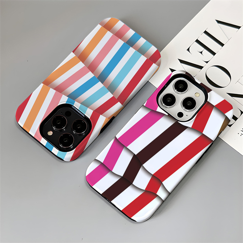 Creative plaid pattern sublimation full wrap phone case for iphone x xr xs 11 12 13 14 15 pro max