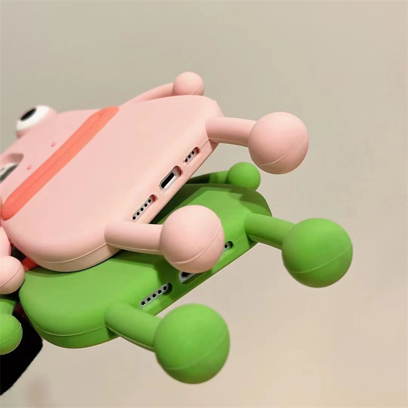 cute 3d cartoon frog silicone phone case for iphone 12 13 14 15,for iphone 14 pro max phone case cover for girl