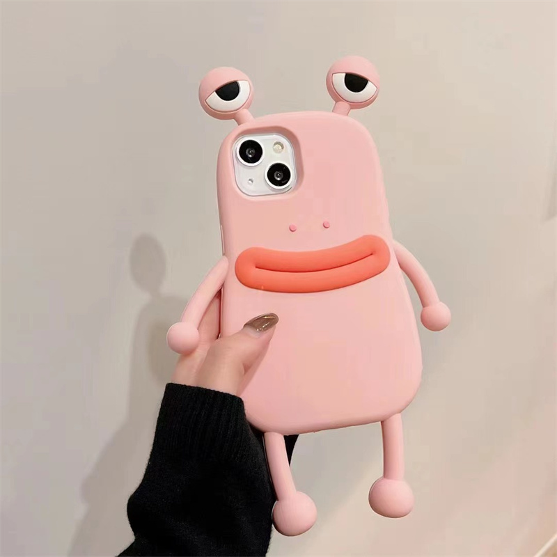 cute 3d cartoon frog silicone phone case for iphone 12 13 14 15,for iphone 14 pro max phone case cover for girl