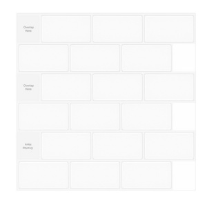 Subway Tile White Backsplash Waterproof Sticker for Bathrooms Tiles Wholesale Wall Cover Self Adhesive peel and stick tiles