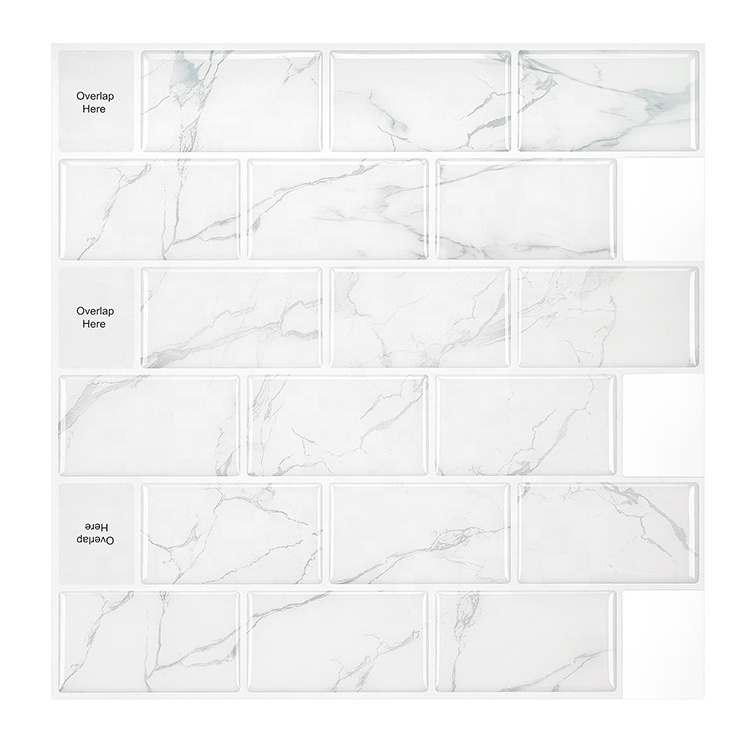 Self Adhesive Sticker for Shower Bathroom Sticker Tile Thicker Peel And Stick Backsplash Kitchen Tiles