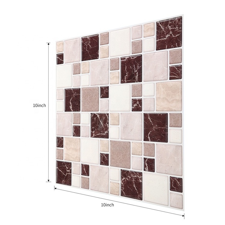 mosaic bathroom walls vinyl tiles sticker kitchen backsplash panel home decor 3d diy PVC self adhesive tile