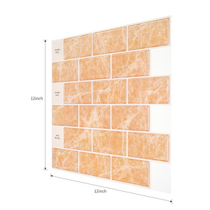 Waterproof PVC Wall Panel Marble Wall Shower Panels  3d Self Adhesive