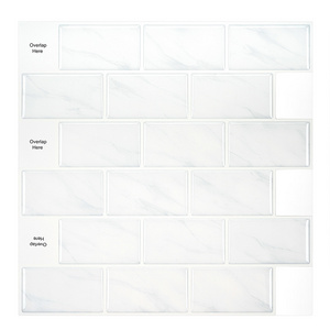 white subway home wall decor 3d diy sticker peel and stick self adhesive vinyl backsplash wall tiles