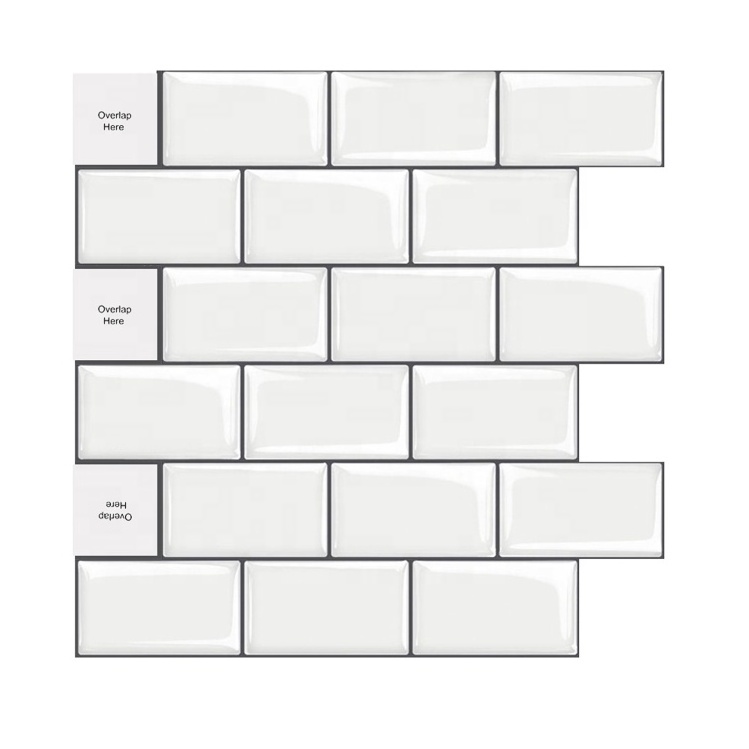 new design 2021primer handmade white brick for kitchen tiles 3-d child floor vinyl peel and stick wallpaper