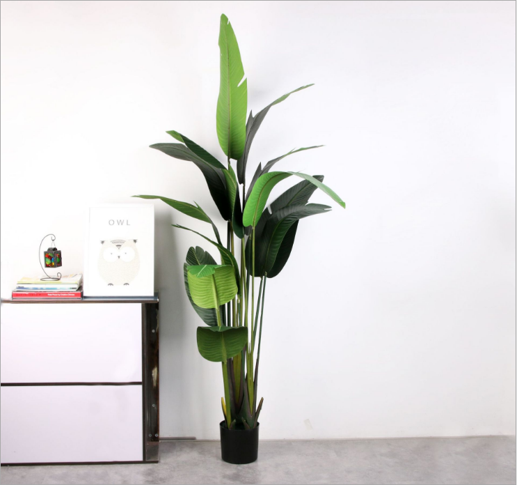 Wholesale Simulation Green Plant Decoration Indoor artificial traveler banana tree Bonsai Artificial Plants Trees