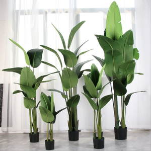 Wholesale Simulation Green Plant Decoration Indoor artificial traveler banana tree Bonsai Artificial Plants Trees