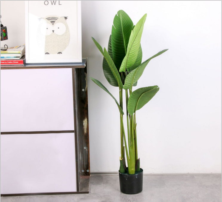 Wholesale Simulation Green Plant Decoration Indoor artificial traveler banana tree Bonsai Artificial Plants Trees