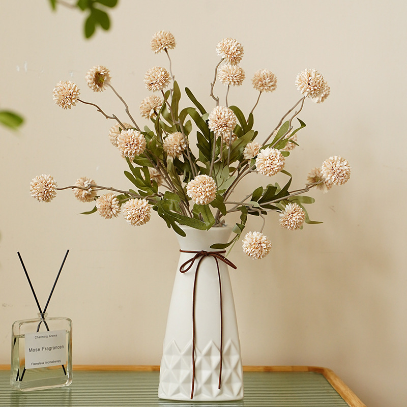 Artificial 5 head dandelion wedding home decoration silk dandelion flowers flower ball chrysanthemum artificial flower