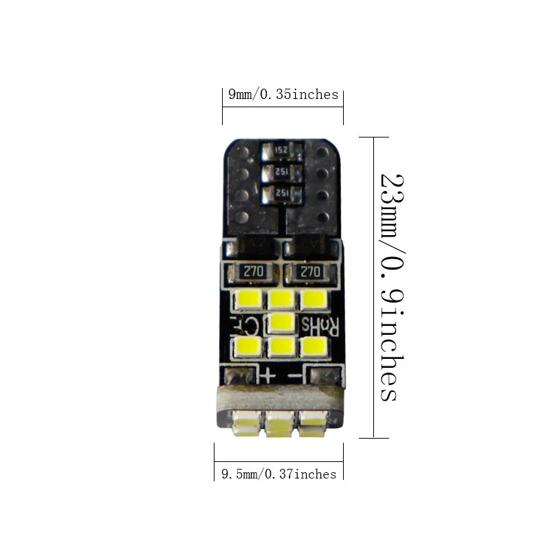 T10 pcb canbus non polar 21 SMD 2016 led 194 W5W Wedge Light Car marker light reading dome Lamp parking bulbs white 12V