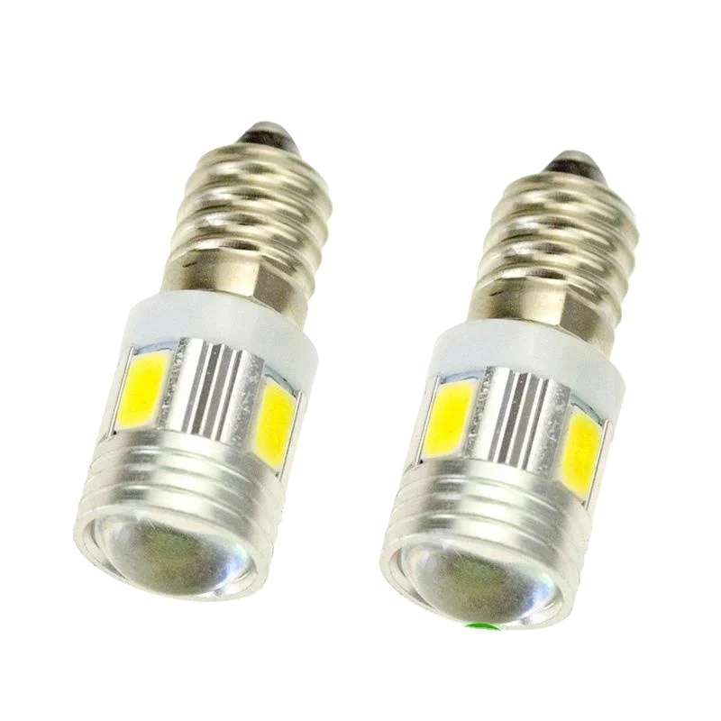 E10 Screw Bulb Light LED 6 SMD 5630 Scattered light 1449 428 Base Lamp Pure White Cold white Red Blue E10 Led Bulb