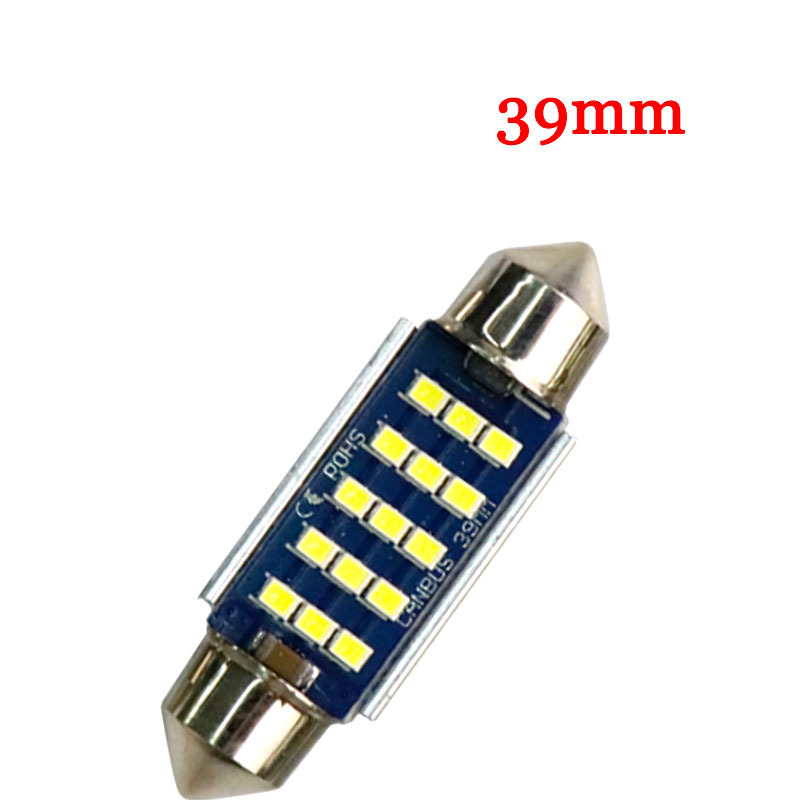 Car Interior Light 31mm 36mm 39mm 41mm 9 12 15 18 smd 2016 LED Bulbs C5W 0.15A Festoon Vanity Mirror Dome Reading Light