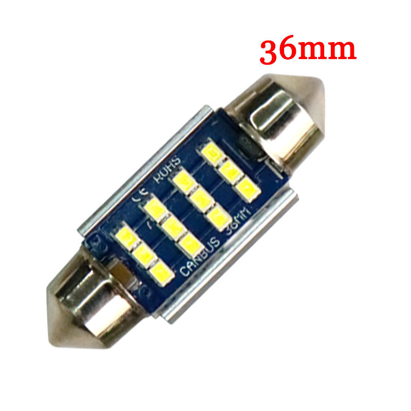 Car Interior Light 31mm 36mm 39mm 41mm 9 12 15 18 smd 2016 LED Bulbs C5W 0.15A Festoon Vanity Mirror Dome Reading Light