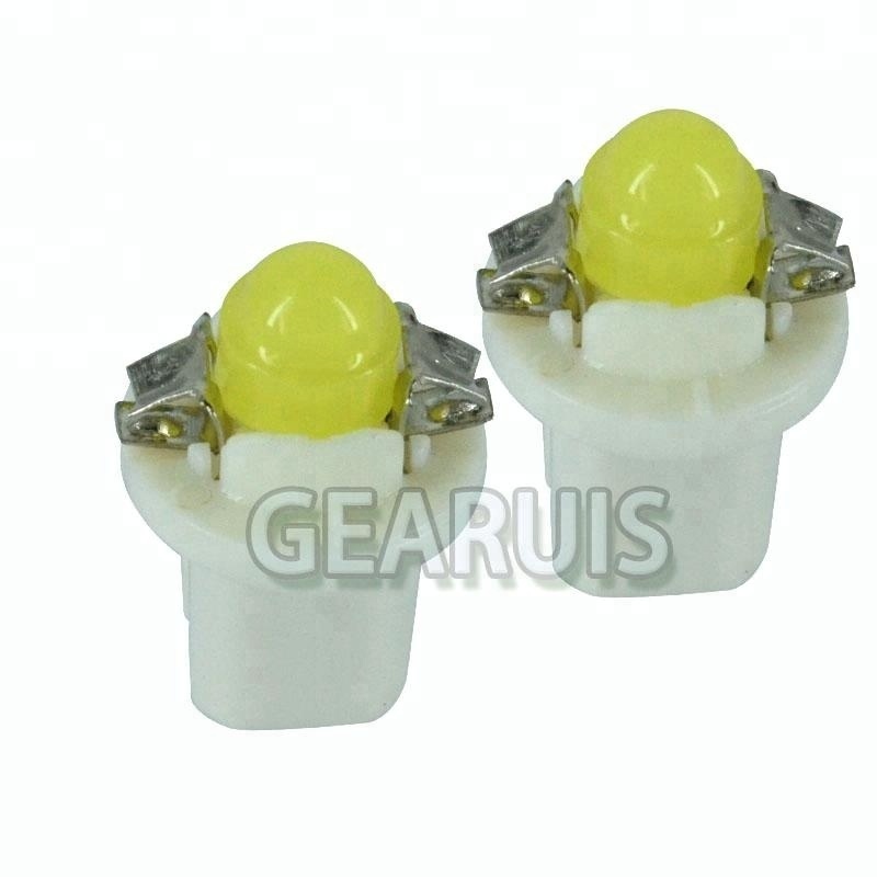 New T5 B8.5D COB LED B8.5 Round 3D Bright 1 LED 1SMD Car Dashboard instrument Light Side Light Bulb White Blue DC 12V