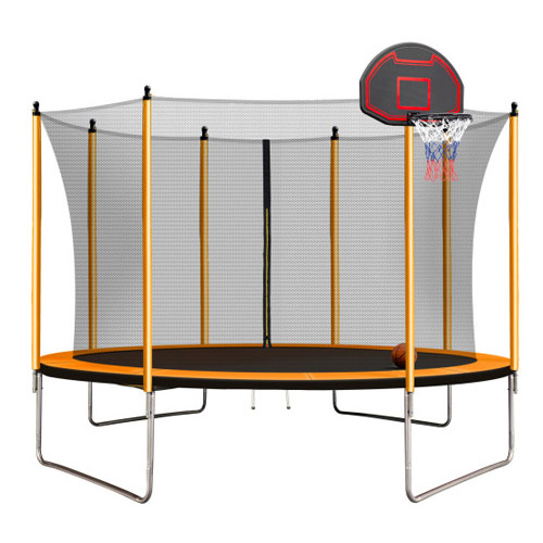 US warehouse delivery children outdoor trampolines with Basketball Hoop Heavy Duty Jumping Mat