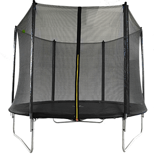 Trampolines Deluxe Round Sports Arena Trampoline with Enclosure, Black