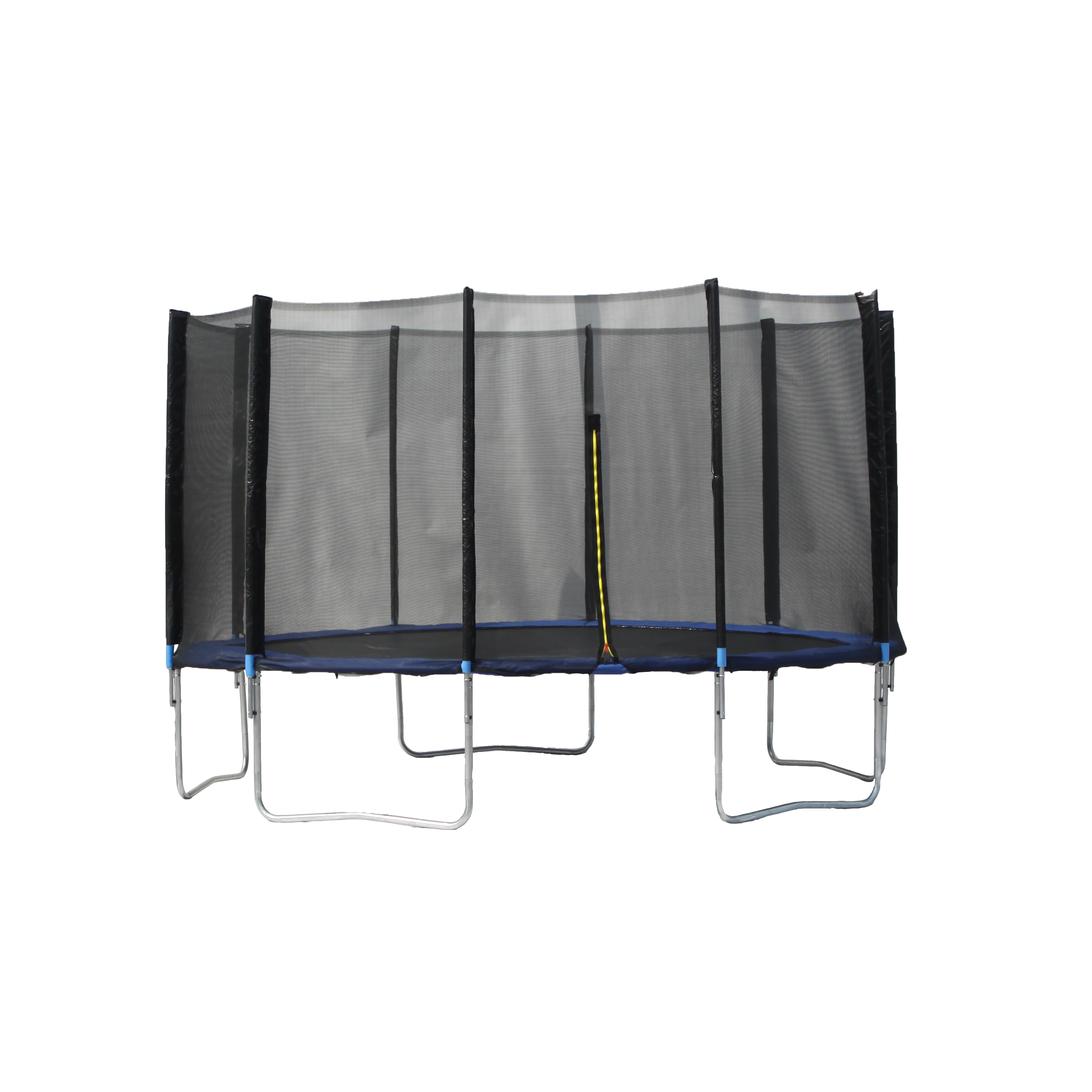 Outdoor Trampoline Diameter 305cm, 366cm, 430cm or 490cm with Reinforced Mesh, Ladder and Wind Protection, 430 cm