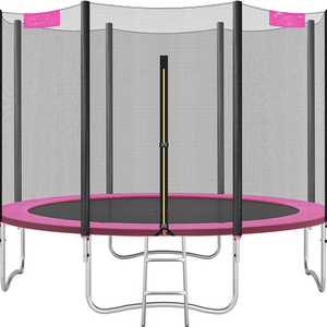 Outdoor Trampoline - Garden Trampoline Complete Set with Sturdy U-Legs, Internal Net, Jumping Mat and Ladder