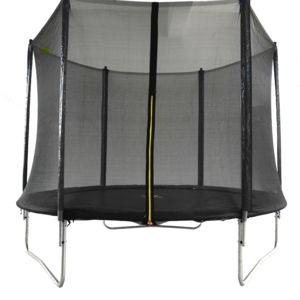 Trampolines Deluxe Round Sports Arena Trampoline with Enclosure, Black