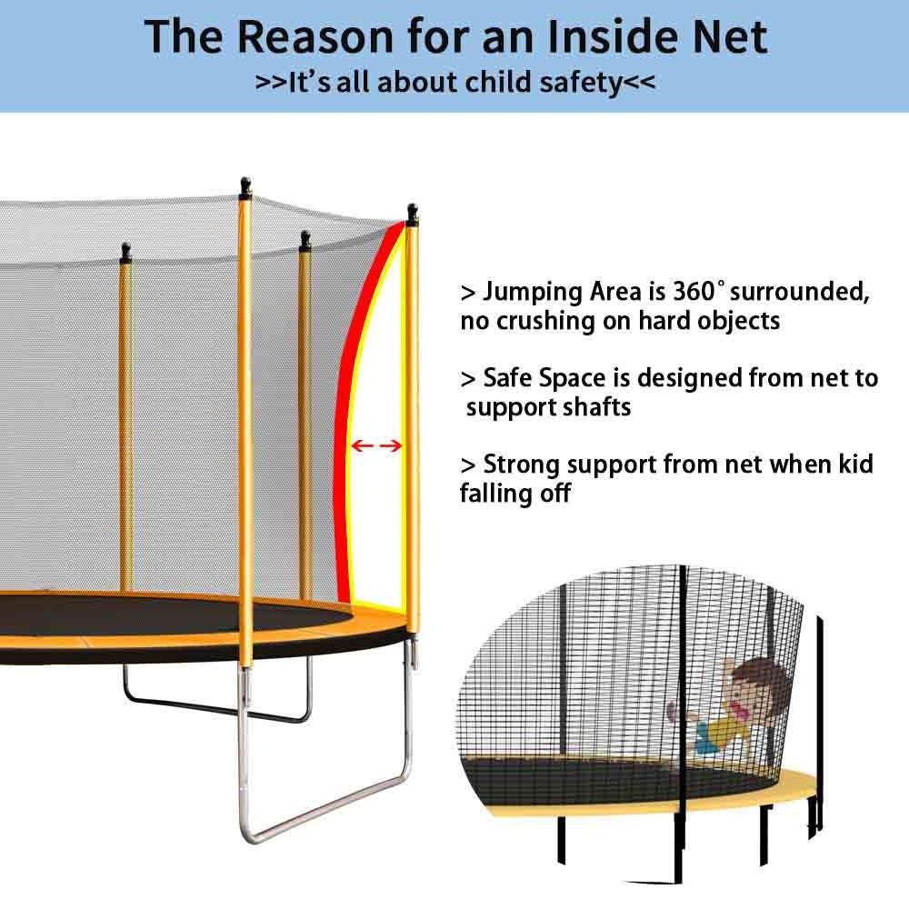 US warehouse delivery children outdoor trampolines with Basketball Hoop Heavy Duty Jumping Mat