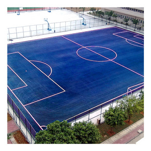 UV Resistant Custom Sports Flooring Synthetic Green Carpet Grass Blue Colored Artificial Grass For Soccer