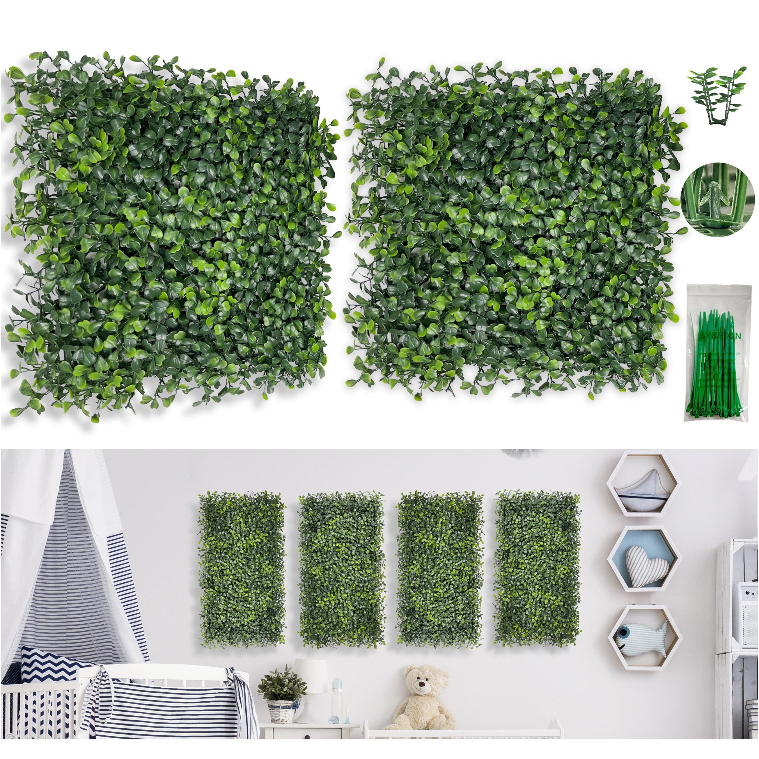 Artificial Boxwood 24 Pack 20