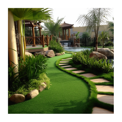 JS Fake Grass Artificial Grass Lawn Turf Simulation Plants Plastic Artificial Grass For Decoration