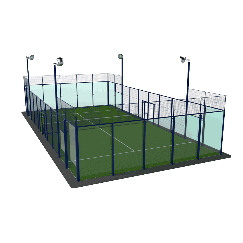 JS Customized Durable Large Frame Panoramic Supplier Terrain De Padel Outdoor Indoor Portable Padel Tennis Court  For Sale