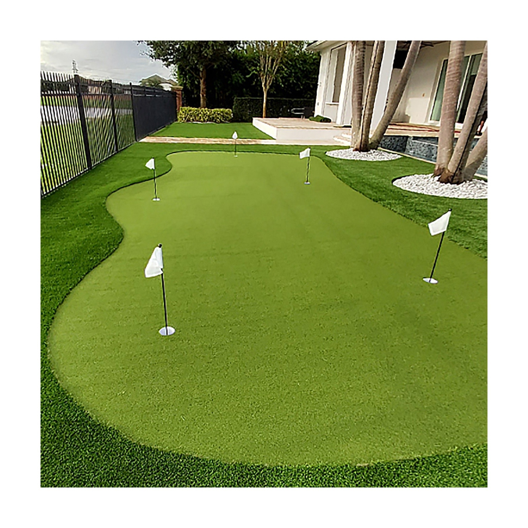 JS Colorful Nylon Artificial Frost Grass Synthetic Golf Range Turf Synthetic Grass For Golf Putting