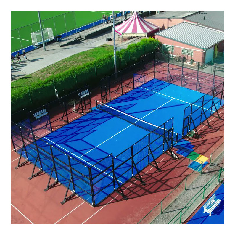 JS Customized Durable Large Frame Panoramic Supplier Terrain De Padel Outdoor Indoor Portable Padel Tennis Court  For Sale