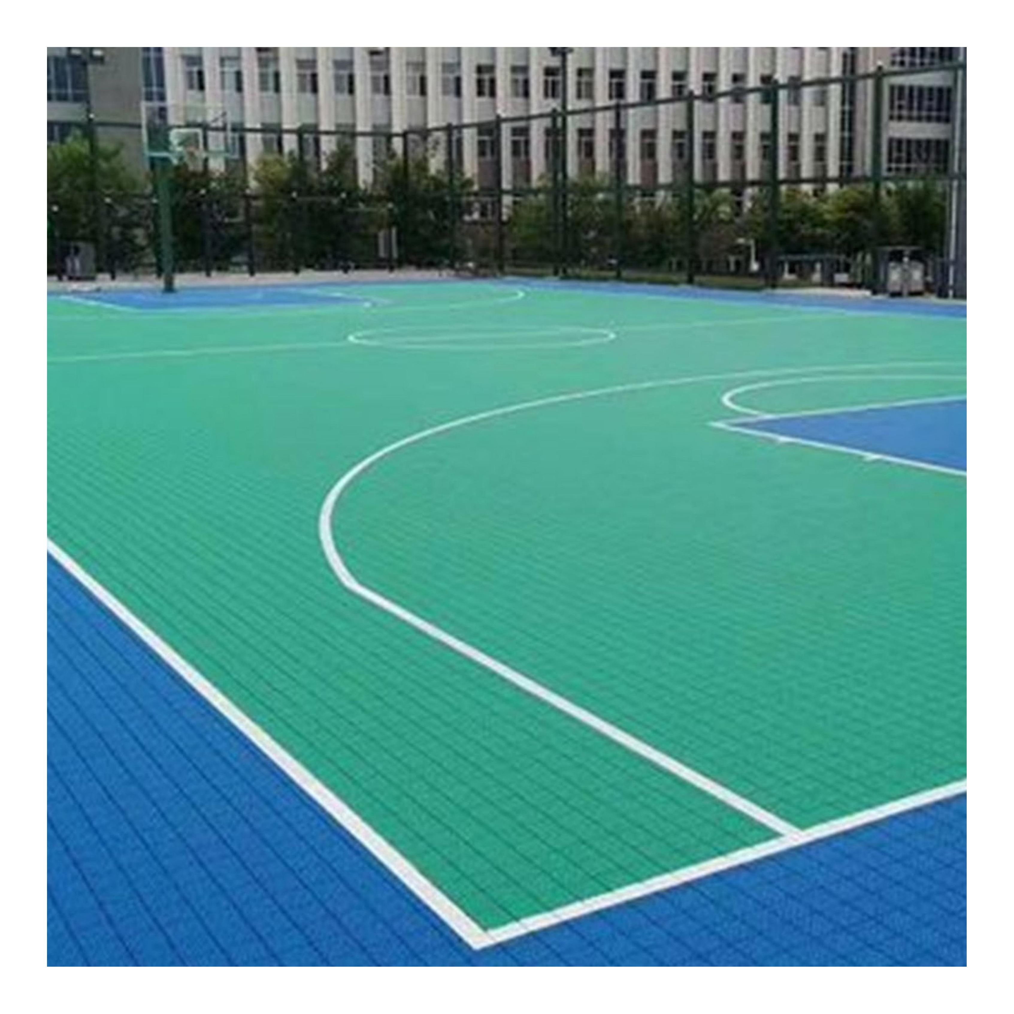 JS  Intelligent PP Portable Temporary Basketball Flooring Basketball Sport Court Material Plastic Tiles Outdoor