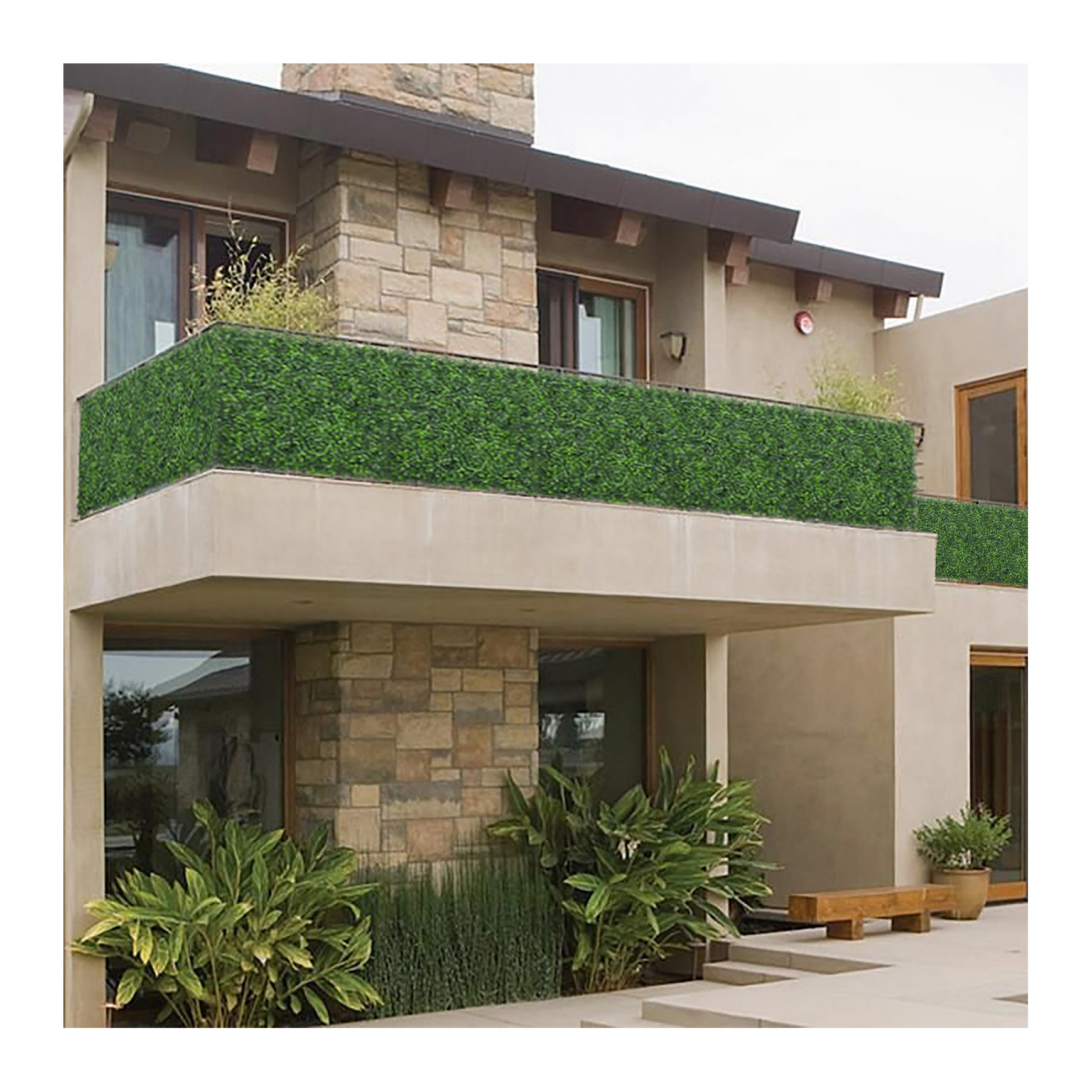 JS Boxwood Panels Hedge Artificial Plant Grass Wall Outdoor Decoration Grass Support Artificial Wall