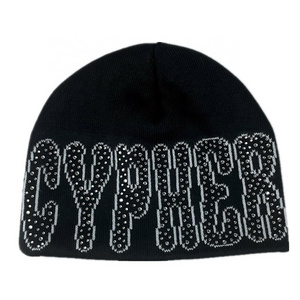 Factory Sale Wholesale Skull Acrylic Knit Winter Hat Warm Shiny Custom Logo Soft Luxury Jacquard Rhinestone Beanie