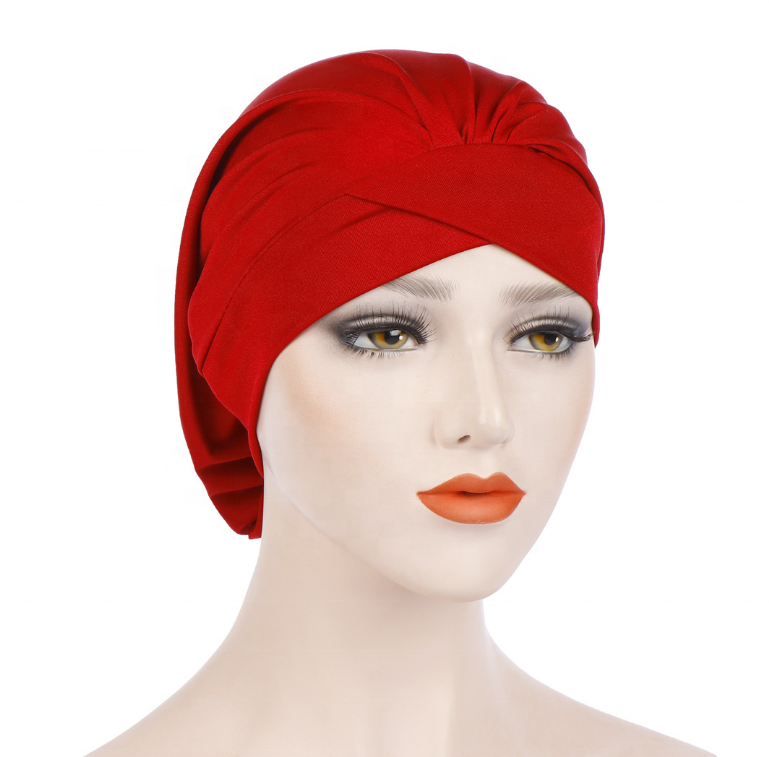 Wholesale Fashion Custom Wrap Muslim Turban Hats for Women