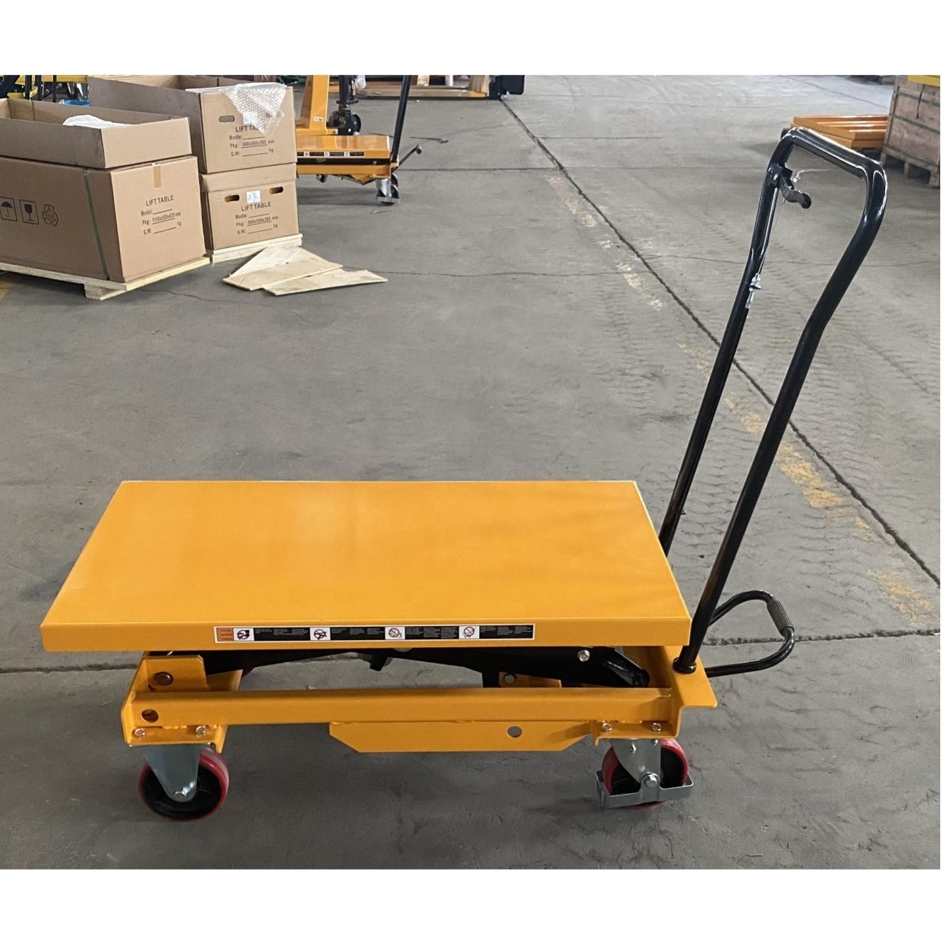 JS Lift Table Manual 150kg 250kg 500kg 750kg 1Ton Single Cylinder Hydraulic Mobile Scissor Lift Tables