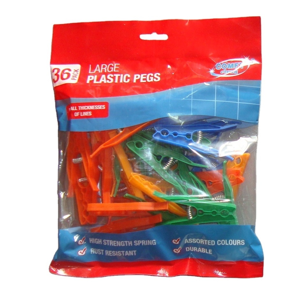 Large plastic clothes pegs,36pcs/set